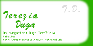 terezia duga business card